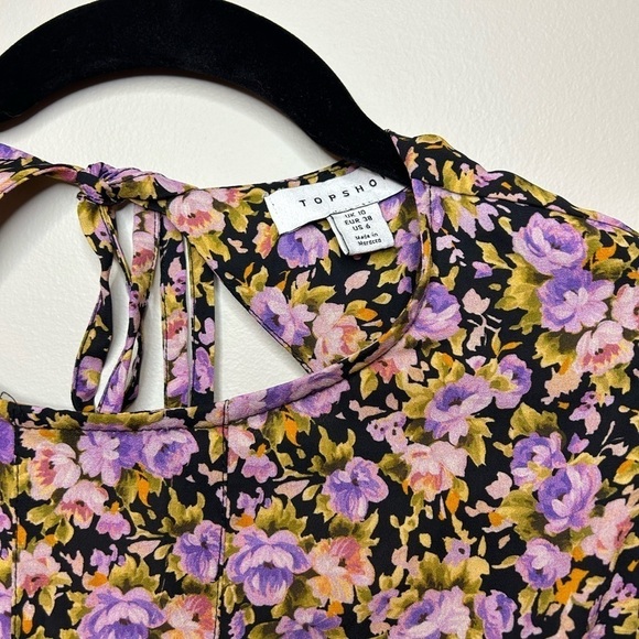 Topshop Extreme Sleeve Detail Open Back Midi Dress Size 6 - Picture 8 of 12